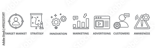 Brand banner web icon vector illustration concept	