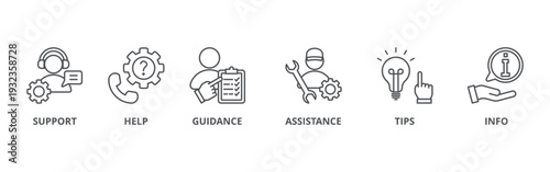 Consulting banner web icon vector illustration concept	