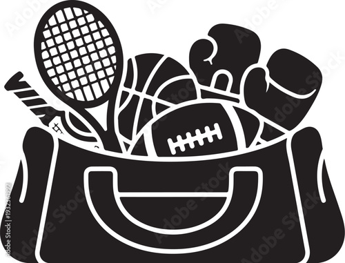 Vector sports equipment bag icon