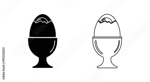 Eggs in egg cups Vector