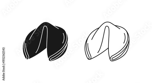 Black and white cookies Vector