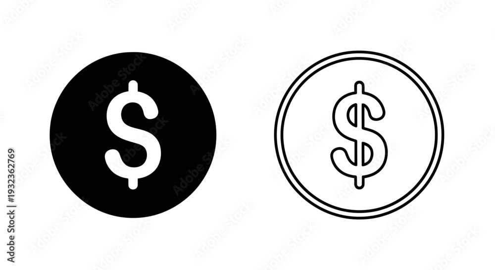 Obraz premium Dollar signs design icons Vector