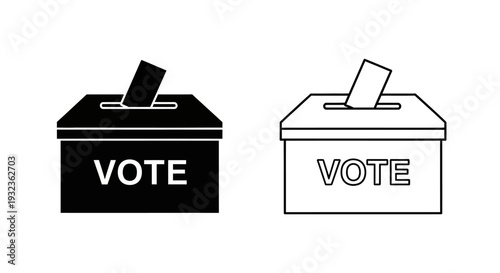 Vote ballot box icon Vector