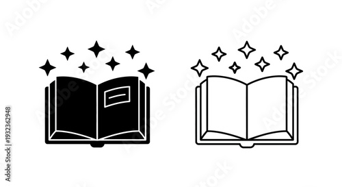 Magical book open concept Vector
