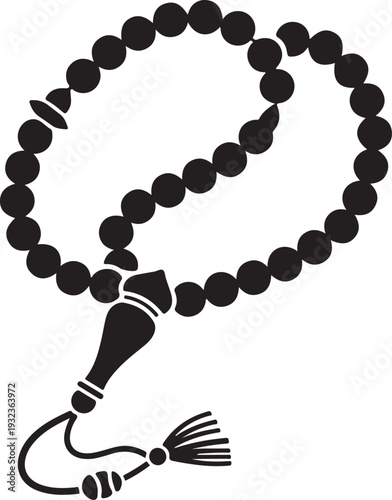 Vector rosary beads icon