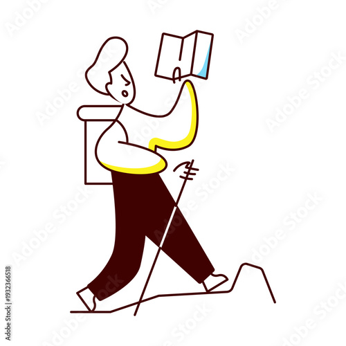 A hand drawn style illustration of tourist map
