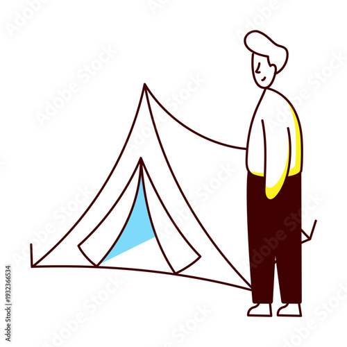 A hand drawn style illustration of tourist map
