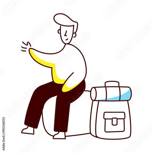 A hand drawn style illustration of tourist map
