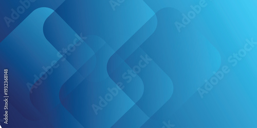 Abstract blue gradient background with overlapping square shapes. Futuristic geometric vector design for professional business presentation and technology wallpaper.