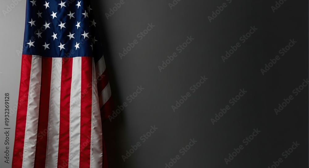 Obraz premium Flag day celebration with the american flag on display