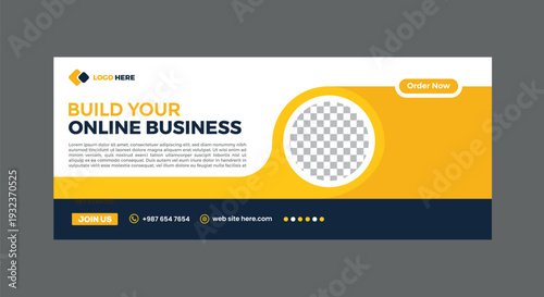 Modern Web Banner for Online Business Growth and Promotion