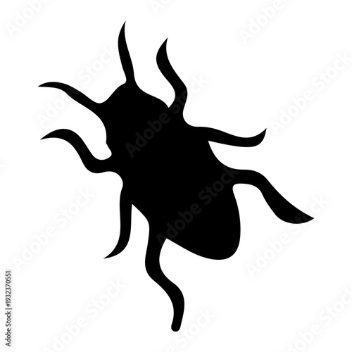 Black Beetle Insect Silhouette Icon