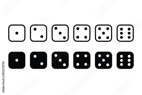 Casino Dice Face Symbol Icon Pack
