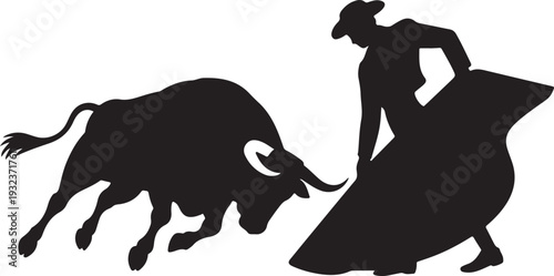 Bullfight torero silhouette