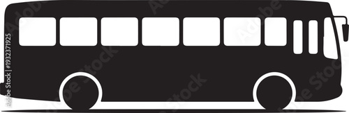 Bus icon on white background