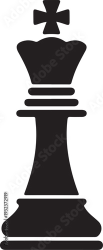 Chess king icon symbol vector