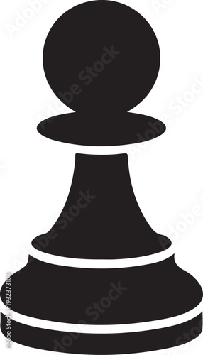Chess pawn icon symbol vector