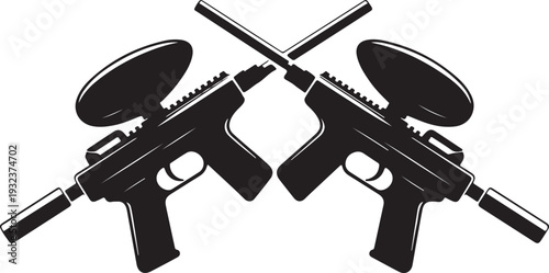 Crossed Paintball guns 
