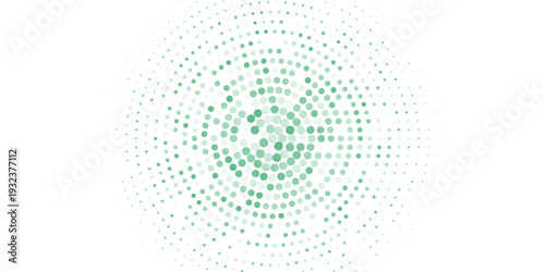 Green Soft Halftone Circle Dot Abstract Vector Background