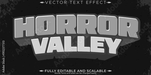 A horror-themed vector text effect with editable and scalable design