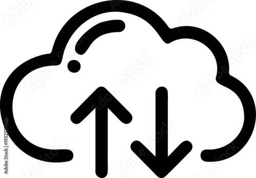 Cloud Upload and Download Icon