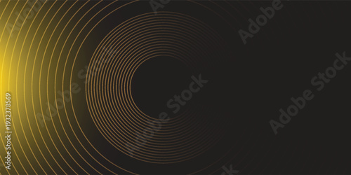 3D brown lines techno abstract background layer on dark blank space with circles shapes effect for backdrop  wallpaper. Modern 