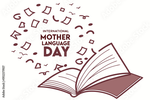 Mother Language Day Typography Design