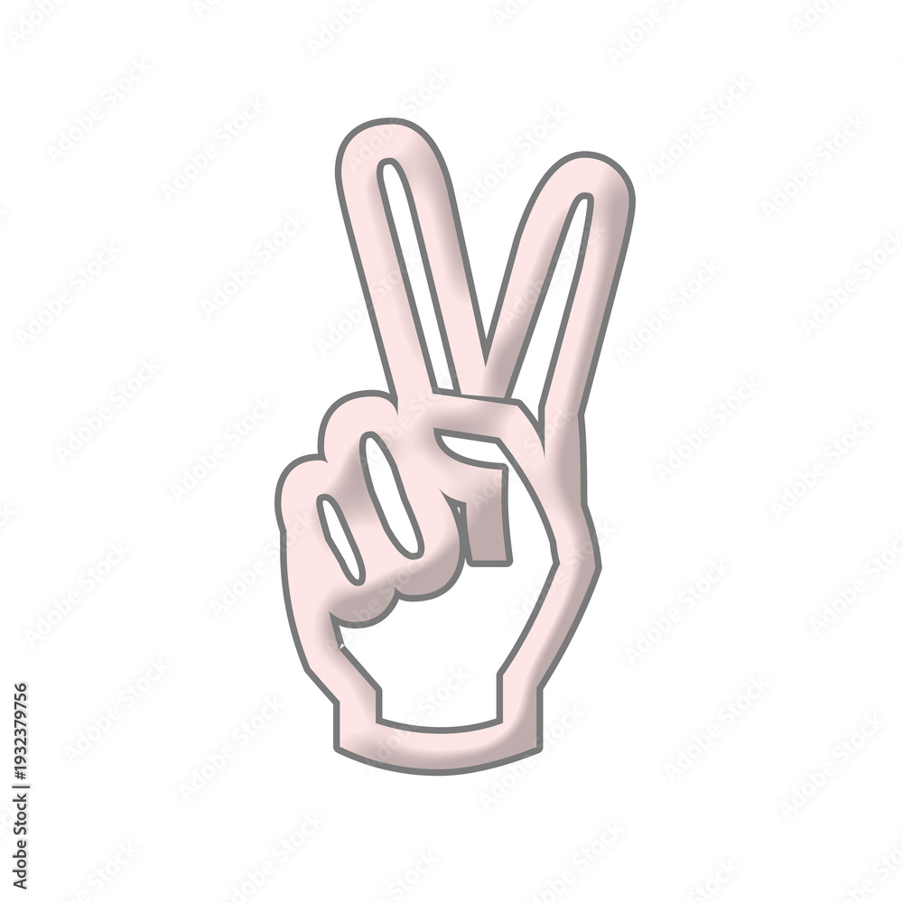 Fototapeta premium Minimalist white peace sign for harmony and anti-war designs.