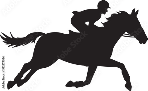 Horse race silhouette