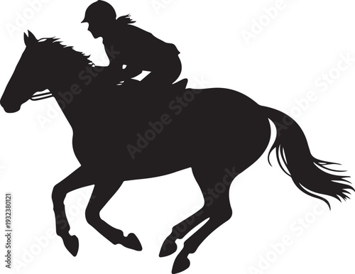 Horse race silhouette