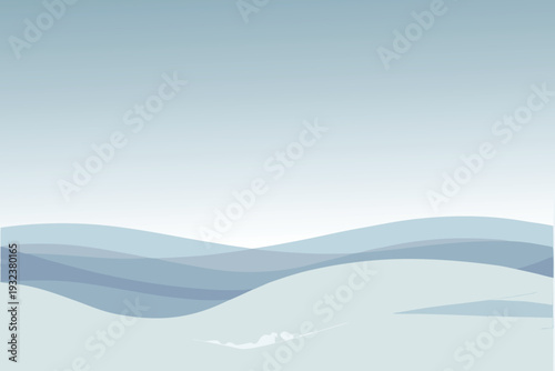 Abstract blue waves and sky background with subtle texture and gradients