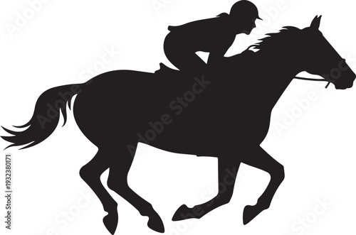 Horse race silhouette
