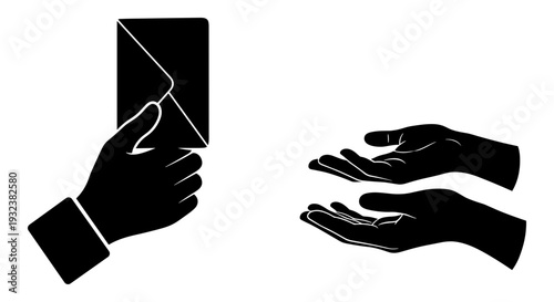 Envelopes with a lock and a broken seal indicating security breach or message tampering Vector, illustration
