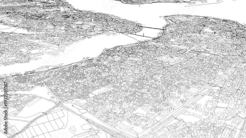 3D looped animation of city - Istanbul Turchia