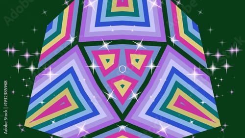 Vibrant Abstract Digital Art Background for Presentations Featuring Geometric Shapes