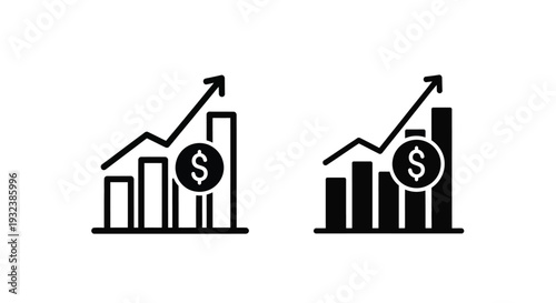 Financial growth and economic prosperity represented by house shaped graphs