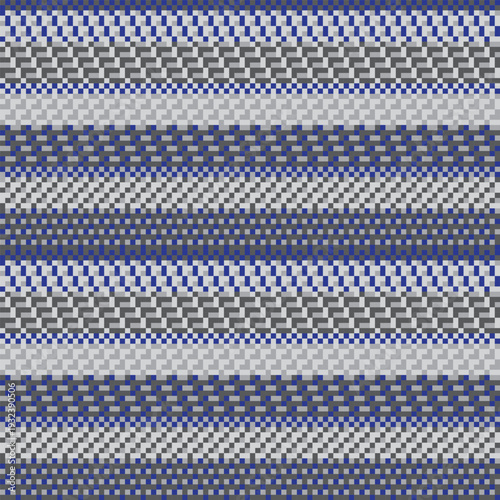 Pixelated Stripes Pattern For Fashion Textiles Computer Graphics And Homeware Products Blue Grey And White Horizontal Stripes Design Pixel Art Style