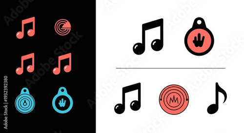 Music Notes And Icons Set: Symbols For Sound, Melody, And Audio