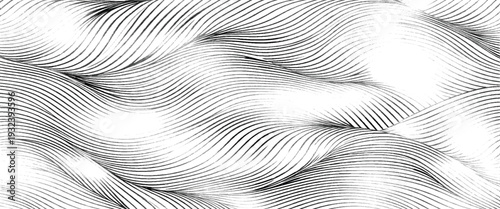 Vector pencil sketch texture sketch fabric background with pattern wave artistic design
