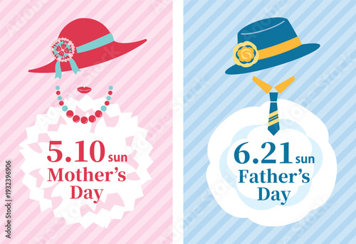 【2026年】母の日・父の日　おしゃれな見出しセット