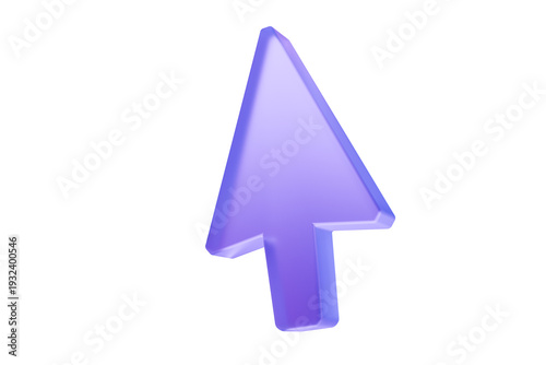 Free Download Purple 3d mouse cursor arrow icon on white background - GFXLoad
