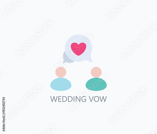 Wedding Vow Icon Or Logo Isolated Vector Illustration