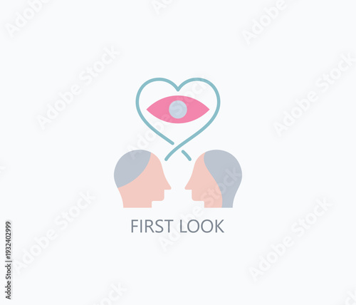 First Look Icon Or Logo Isolated Vector Illustration