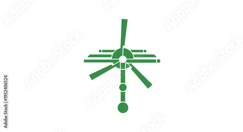 Abstract Green Geometric Structure with Radial Symmetry.