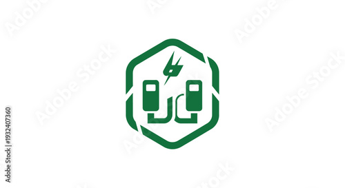 Green Electric Vehicle Charging Station Icon Symbol. Free Download Green Electric Vehicle Charging Station Icon Symbol. - GFXLoad