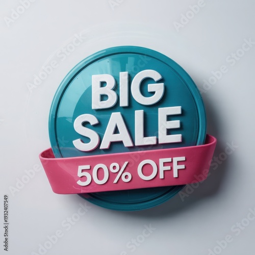 Massive discount sale offering fifty percent off on various products during the promotional event.