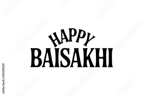 Happy Baisakhi festival typography
