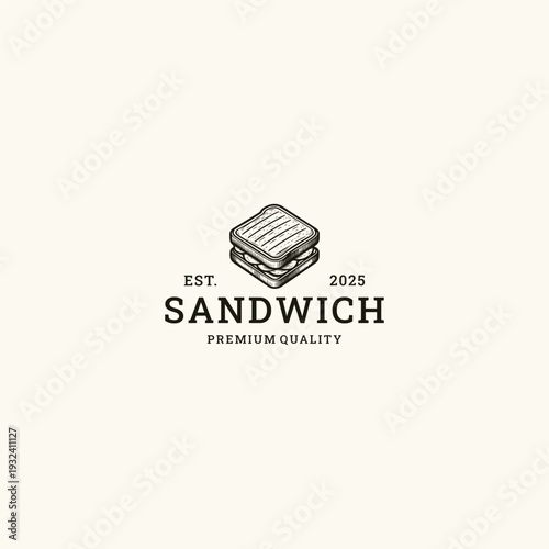 Sandwich logo template vector illustration design