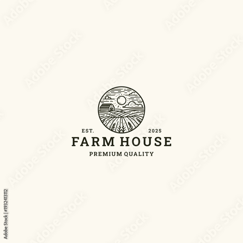 Farm house logo template vector illustration design