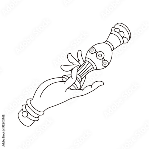 This is illustrations of hand gestures and Buddha’s hand motifs, designed as symbols, emblems, and logos, suitable for media publications, teahouse décor, and gift package	